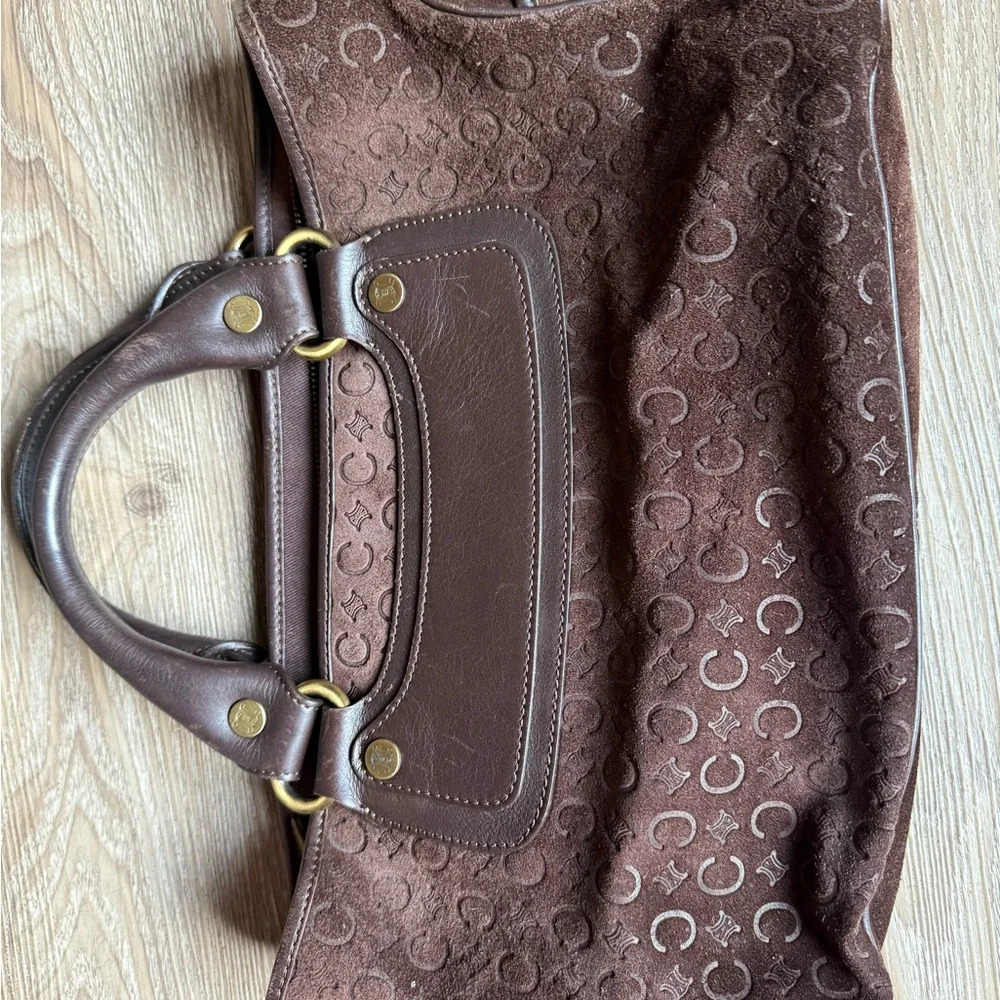 Celine Brown Monogram Satchel - Picture 2 of 10